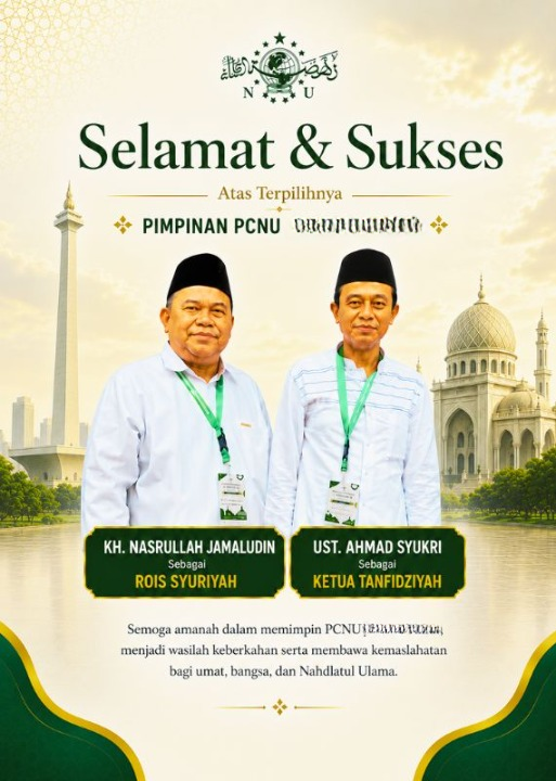 PCNU  Pengurus Cabang Kabupaten Sikka Rois Syuriyah KH Nasrullah Jamaludin dan Ketua Tanfidziyah Ust Ahmad Syukri